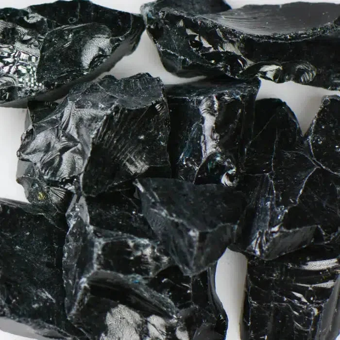American Specialty Glass Black Medium Tumbled Landscape Glass - 5 Lbs