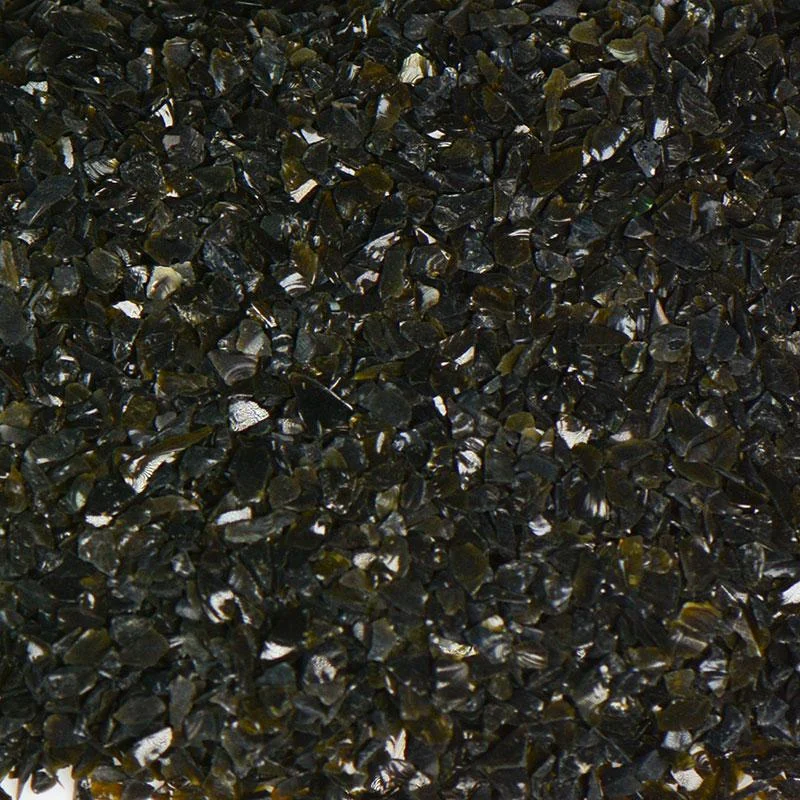 American Specialty Glass Black Size 0 Terrazzo Glass - 25 Lbs