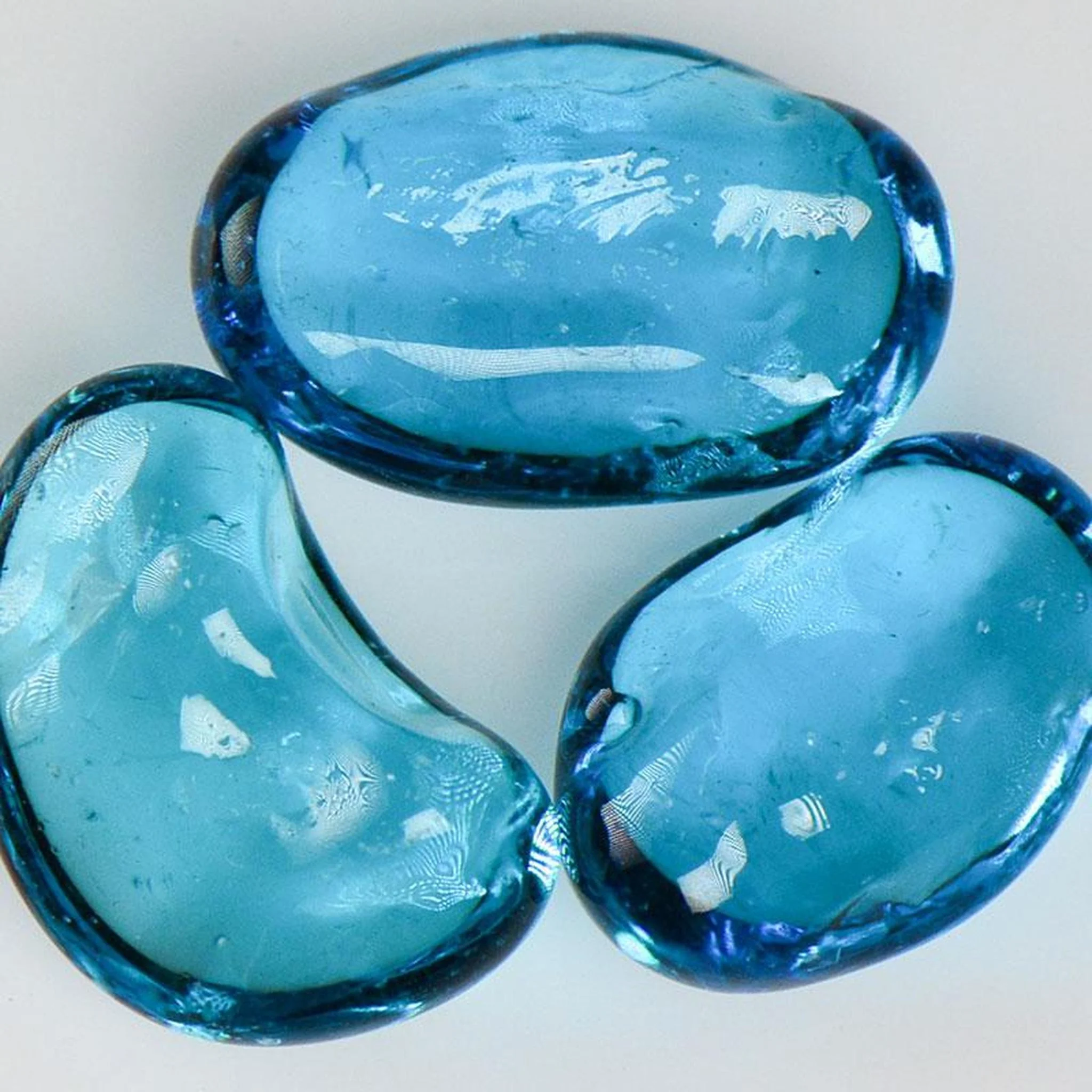 American Specialty Glass Blue Raspberry Medium Size Jelly Bean Glass - 5 Lbs