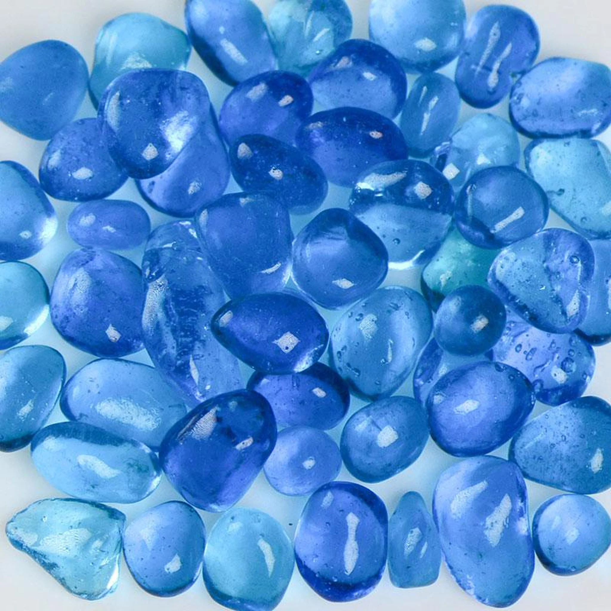 American Specialty Glass Blue Raspberry Size 2 Jelly Bean Glass - 22 Lbs