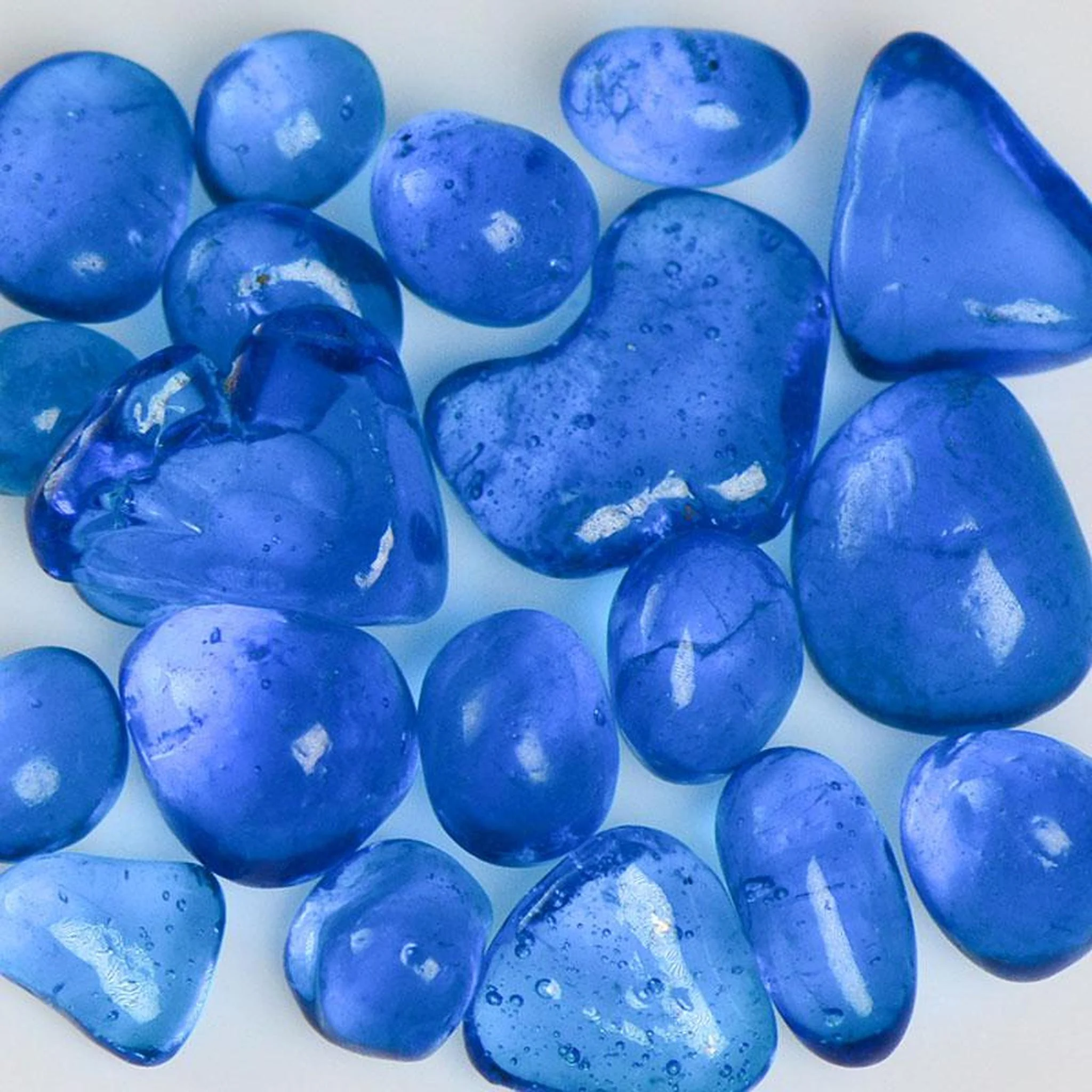 American Specialty Glass Blue Raspberry Size 3 Jelly Bean Glass - 5 Lbs