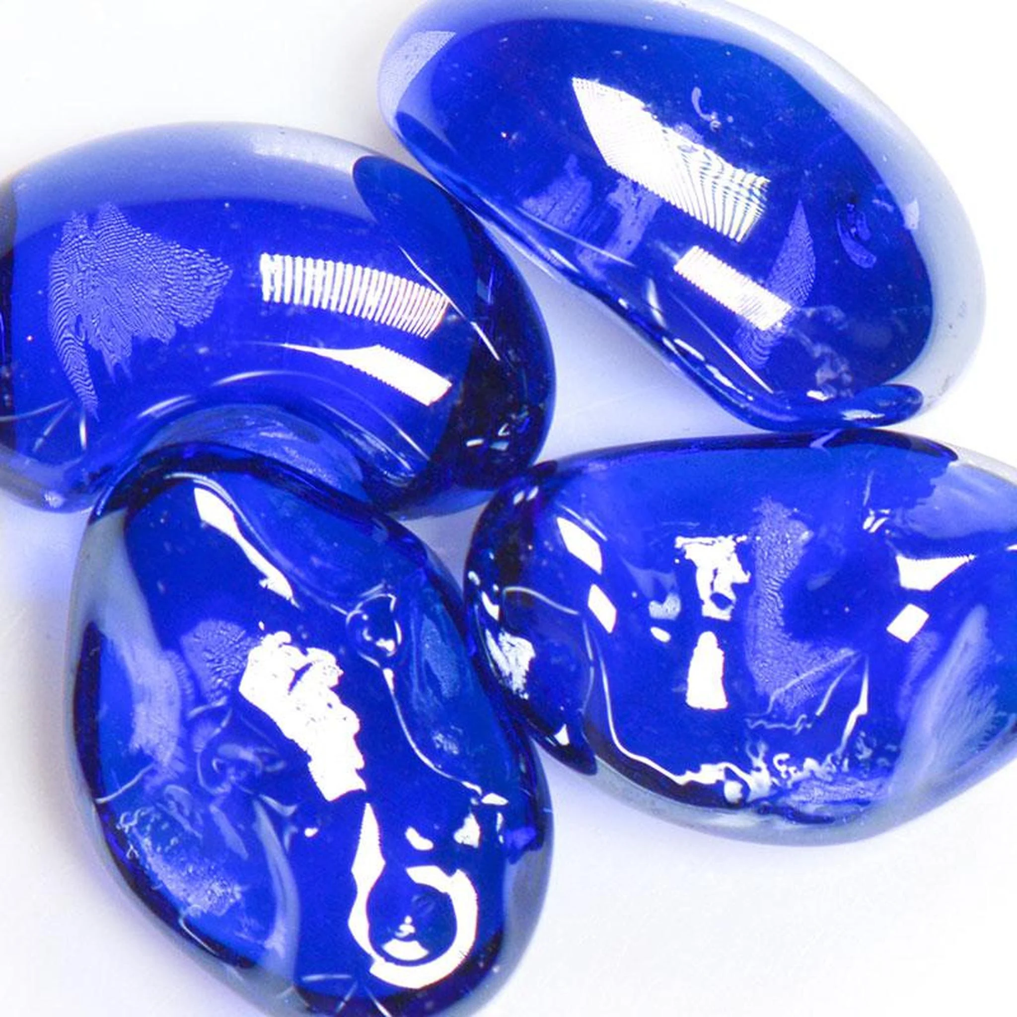 American Specialty Glass Blueberry Iridescent Medium Size Jelly Bean Glass - 5 Lbs