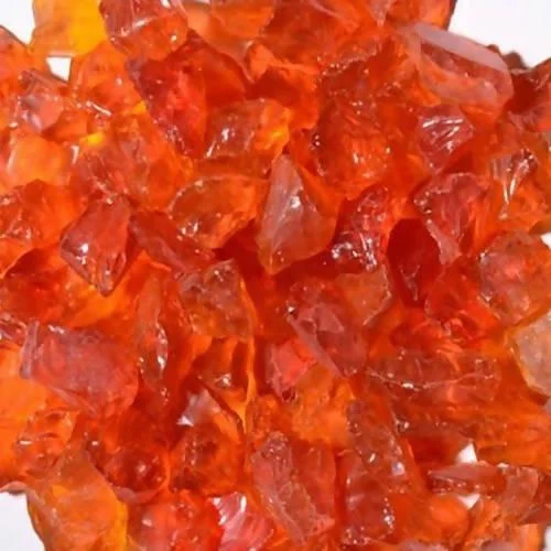 American Specialty Glass Chunky Orange Size 3 Terrazzo Glass - 1 Lb