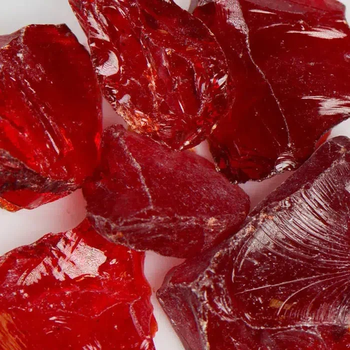 American Specialty Glass Chunky Red Medium Tumbled Landscape Glass - 10 Lbs