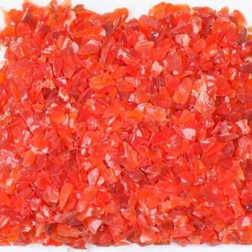 American Specialty Glass Chunky Red Size 0 Terrazzo Glass - 50 Lbs
