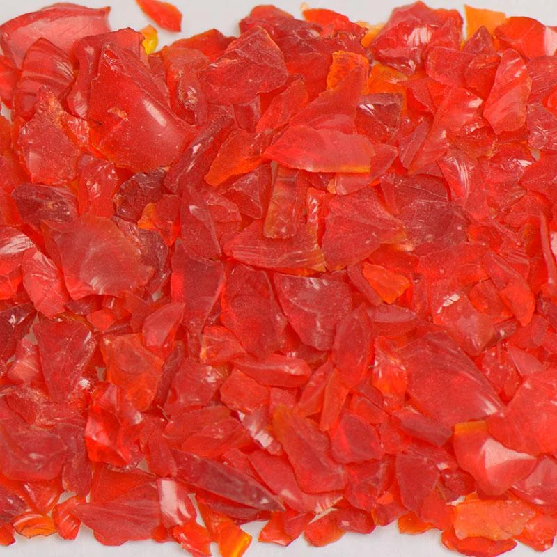 American Specialty Glass Chunky Red Size 1 Terrazzo Glass - 10 Lbs
