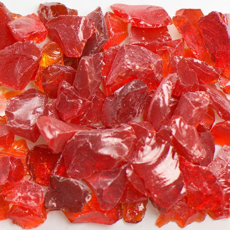 American Specialty Glass Chunky Red Size 2 Terrazzo Glass - 25 Lbs