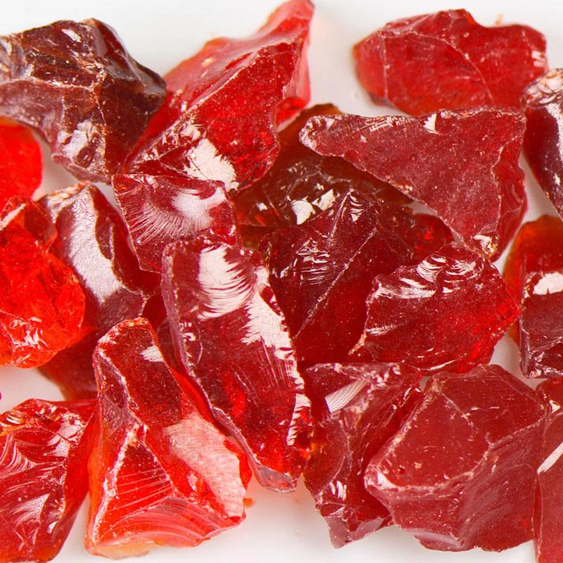 American Specialty Glass Chunky Red Size 3 Terrazzo Glass - 5 Lbs