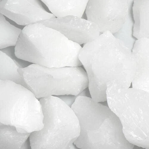 American Specialty Glass Chunky White Size 3 Tumbled Terrazzo Glass - 25 Lbs