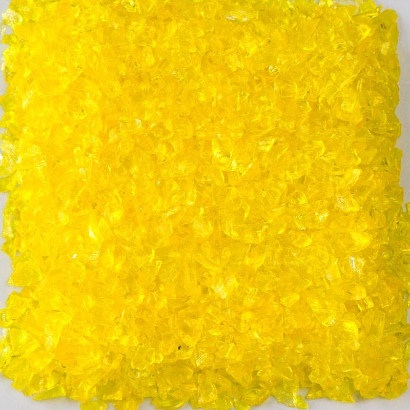 American Specialty Glass Chunky Yellow Size 0 Terrazzo Glass - 50 Lbs