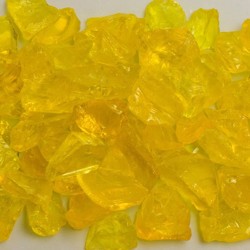 American Specialty Glass Chunky Yellow Size 2 Terrazzo Glass - 5 Lbs
