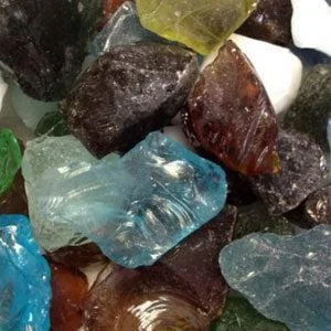 American Specialty Glass Confetti Mix Medium Tumbled Landscape Glass - 50 Lbs