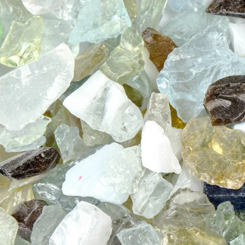 American Specialty Glass Confetti Mix Small Tumbled Landscape Glass - 5 Lbs
