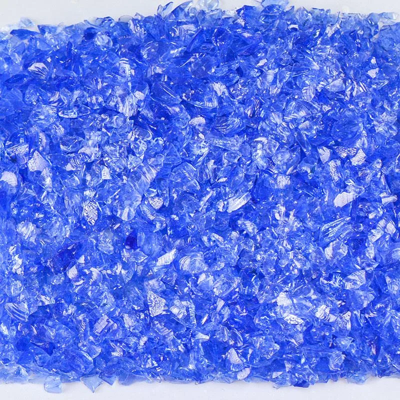 American Specialty Glass Dark Blue Size 0 Terrazzo Glass - 50 Lbs