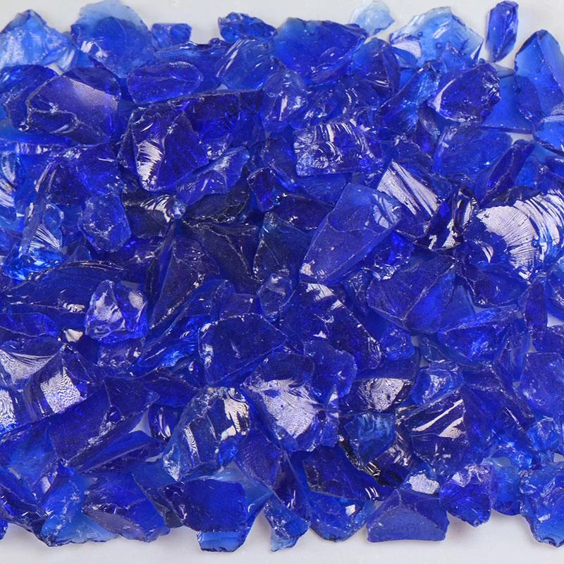 American Specialty Glass Dark Blue Size 1 Terrazzo Glass - 50 Lbs