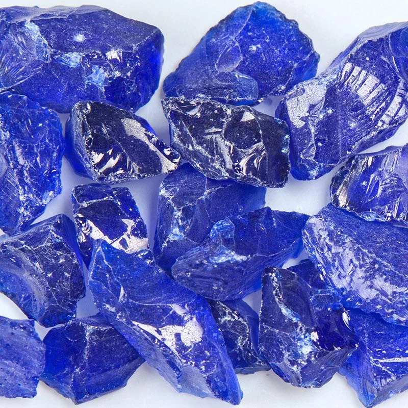 American Specialty Glass Dark Blue Size 3 Terrazzo Glass - 25 Lbs