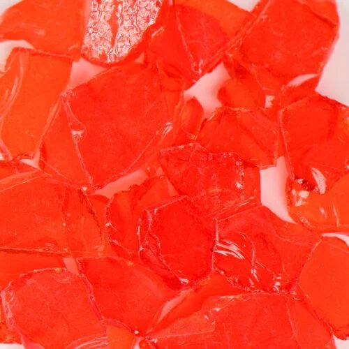 American Specialty Glass Flat Orange Size 3 Terrazzo Glass - 50 Lbs