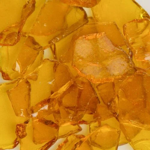 American Specialty Glass Flat Yellow Size 3 Terrazzo Glass - 1 Lb