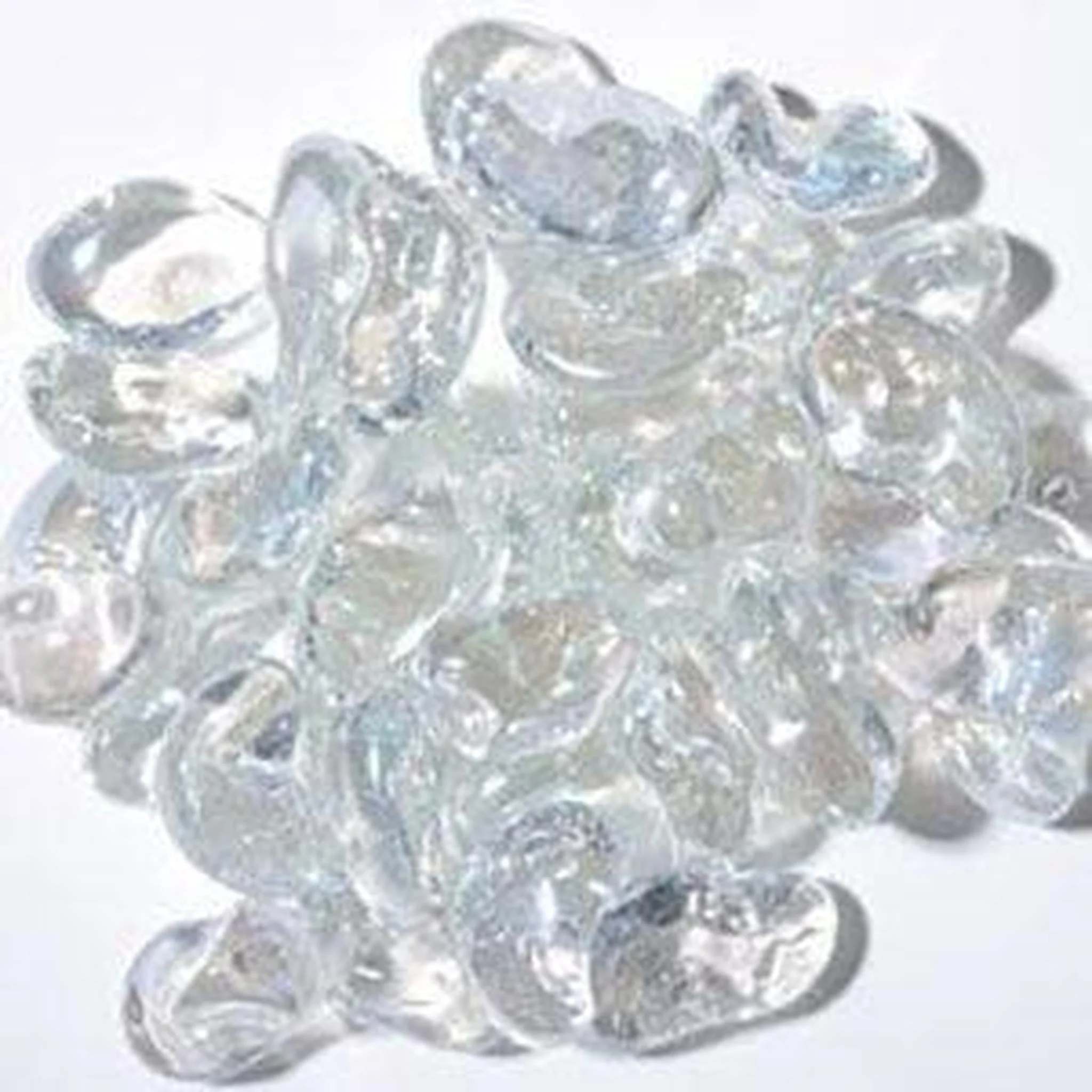 American Specialty Glass Glacier Ice Iridescent Medium Size Jelly Bean Glass - 10 Lbs