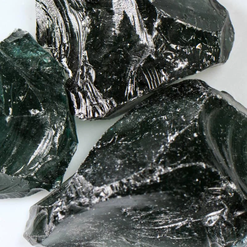 American Specialty Glass Gray Large Tumbled Landscape Glass - 25 Lbs