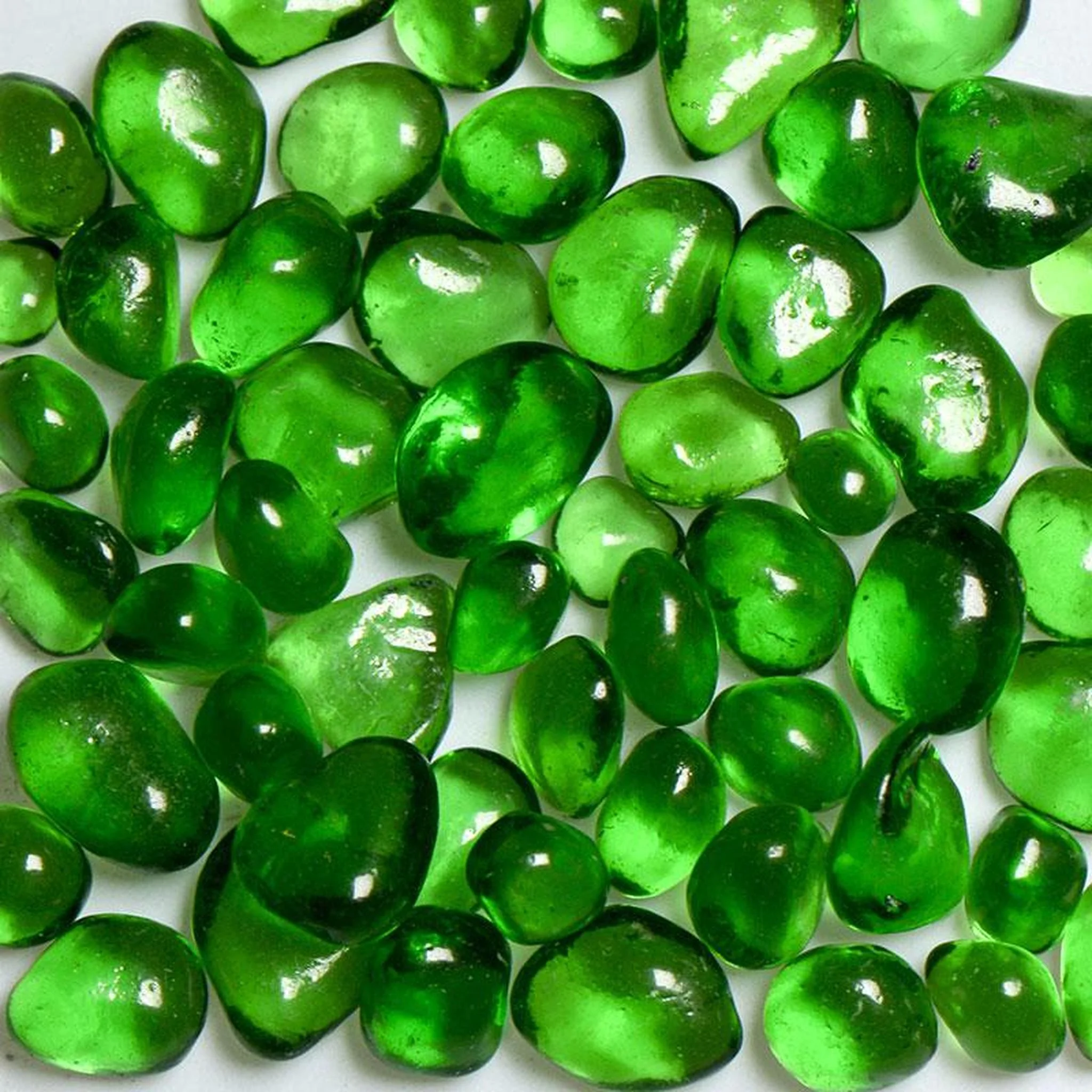 American Specialty Glass Green Apple Size 2 Jelly Bean Glass - 10 Lbs
