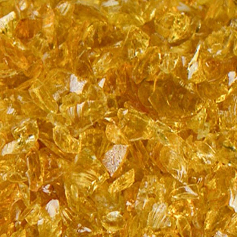American Specialty Glass Honey Yellow Size 1 Tumbled Terrazzo Glass - 5 Lbs