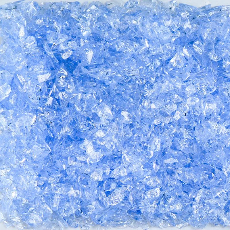 American Specialty Glass Light Blue Size 0 Terrazzo Glass - 10 Lbs