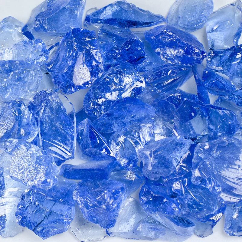 American Specialty Glass Light Blue Size 2 Terrazzo Glass - 5 Lbs