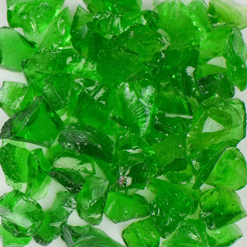 American Specialty Glass Light Green Size 2 Tumbled Terrazzo Glass - 50 Lbs