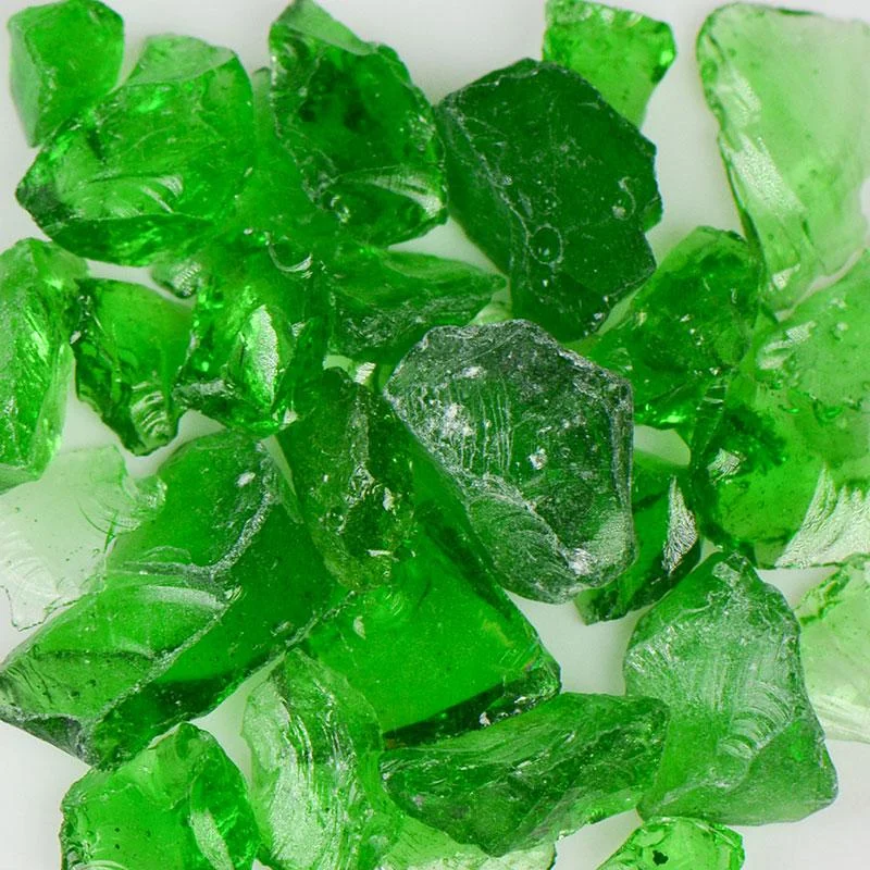 American Specialty Glass Light Green Size 3 Tumbled Terrazzo Glass - 5 Lbs