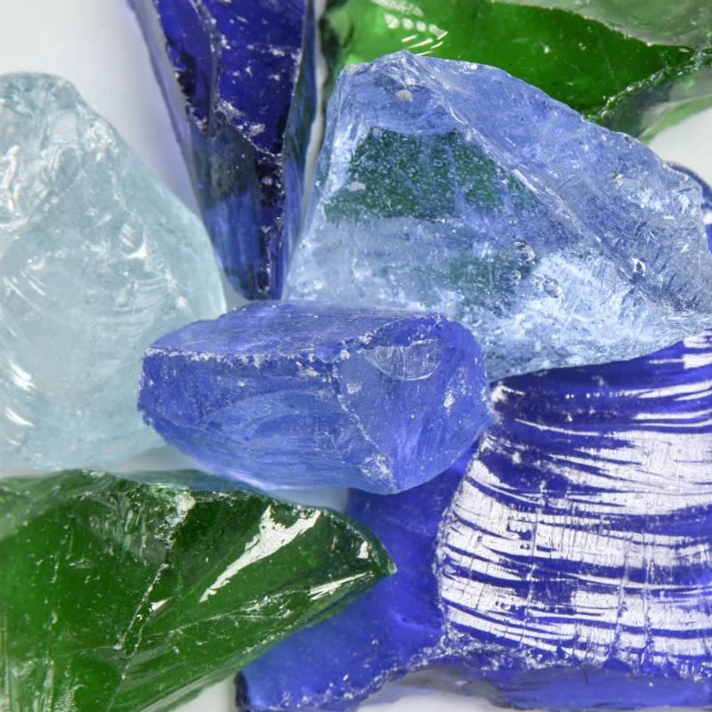American Specialty Glass River Mix Medium Tumbled Landscape Glass - 25 Lbs