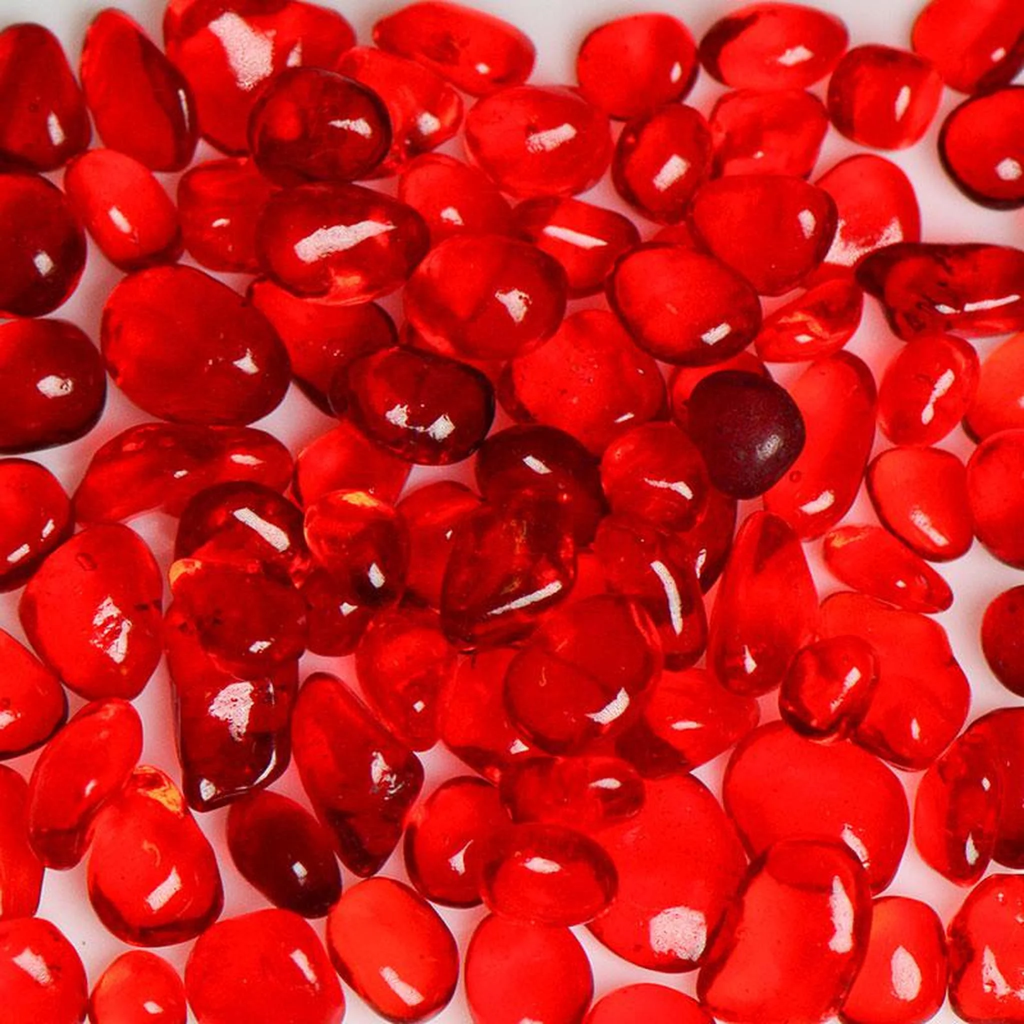 American Specialty Glass Strawberry Size 2 Jelly Bean Glass - 5 Lbs