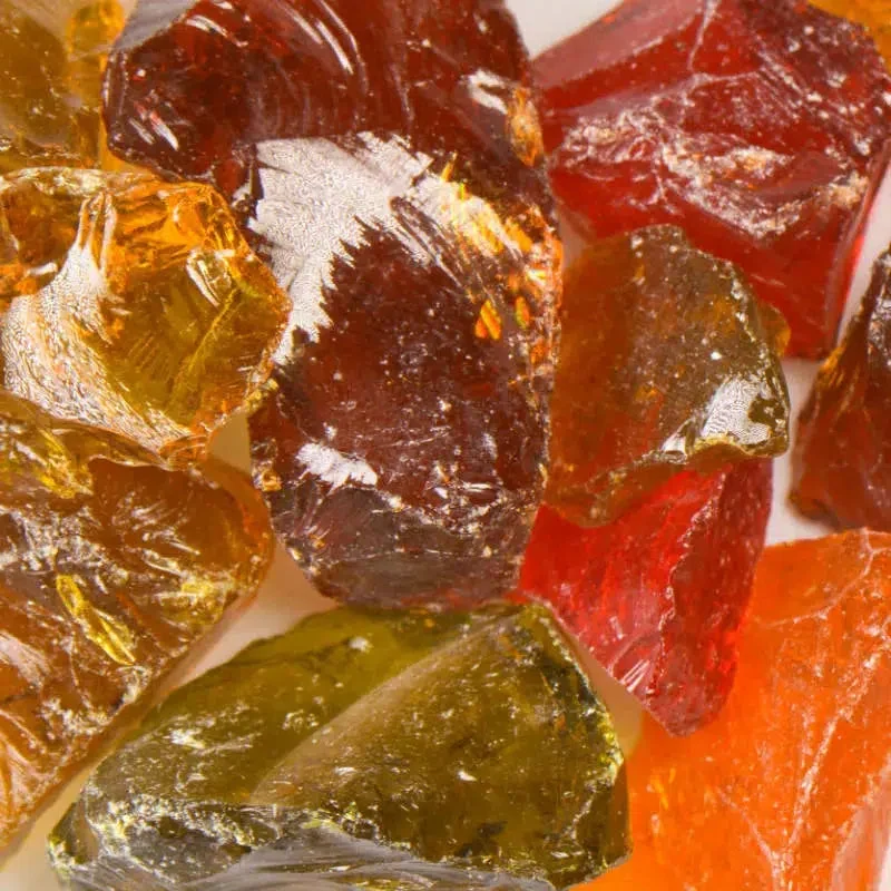 American Specialty Glass Sunshine Mix Medium Tumbled Landscape Glass - 50 Lbs