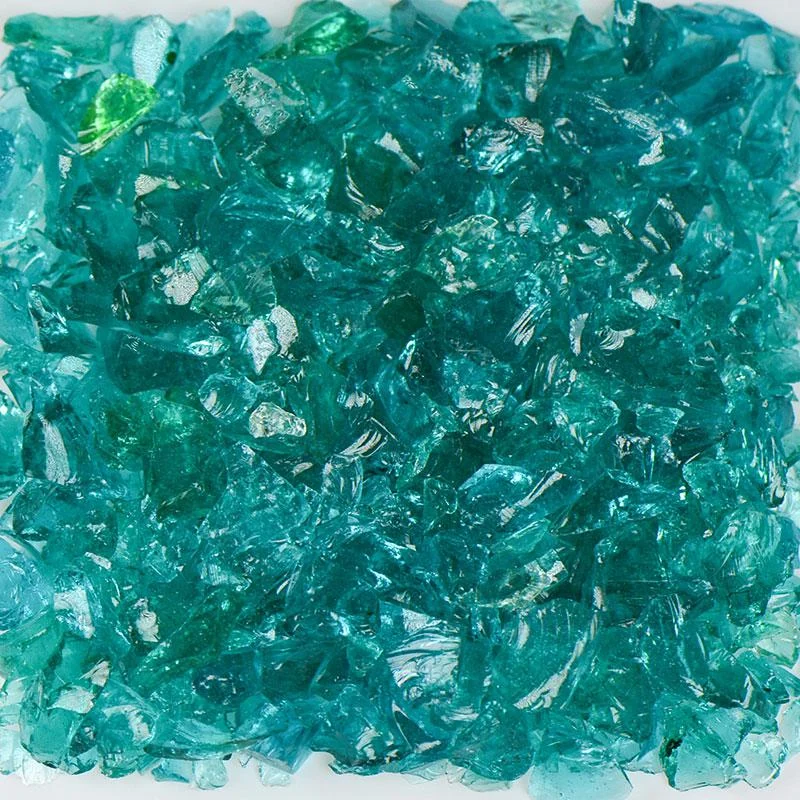 American Specialty Glass Teal Size 1 Tumbled Terrazzo Glass - 5 Lbs