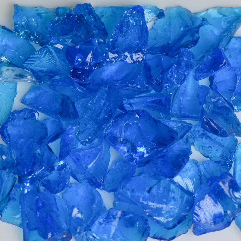 American Specialty Glass Turquoise Size 2 Tumbled Terrazzo Glass - 50 Lbs