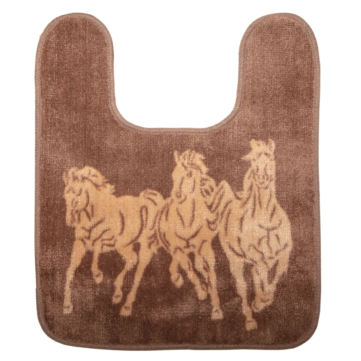HiEnd Accents Contour Horse Bath Rug, Dark Tan