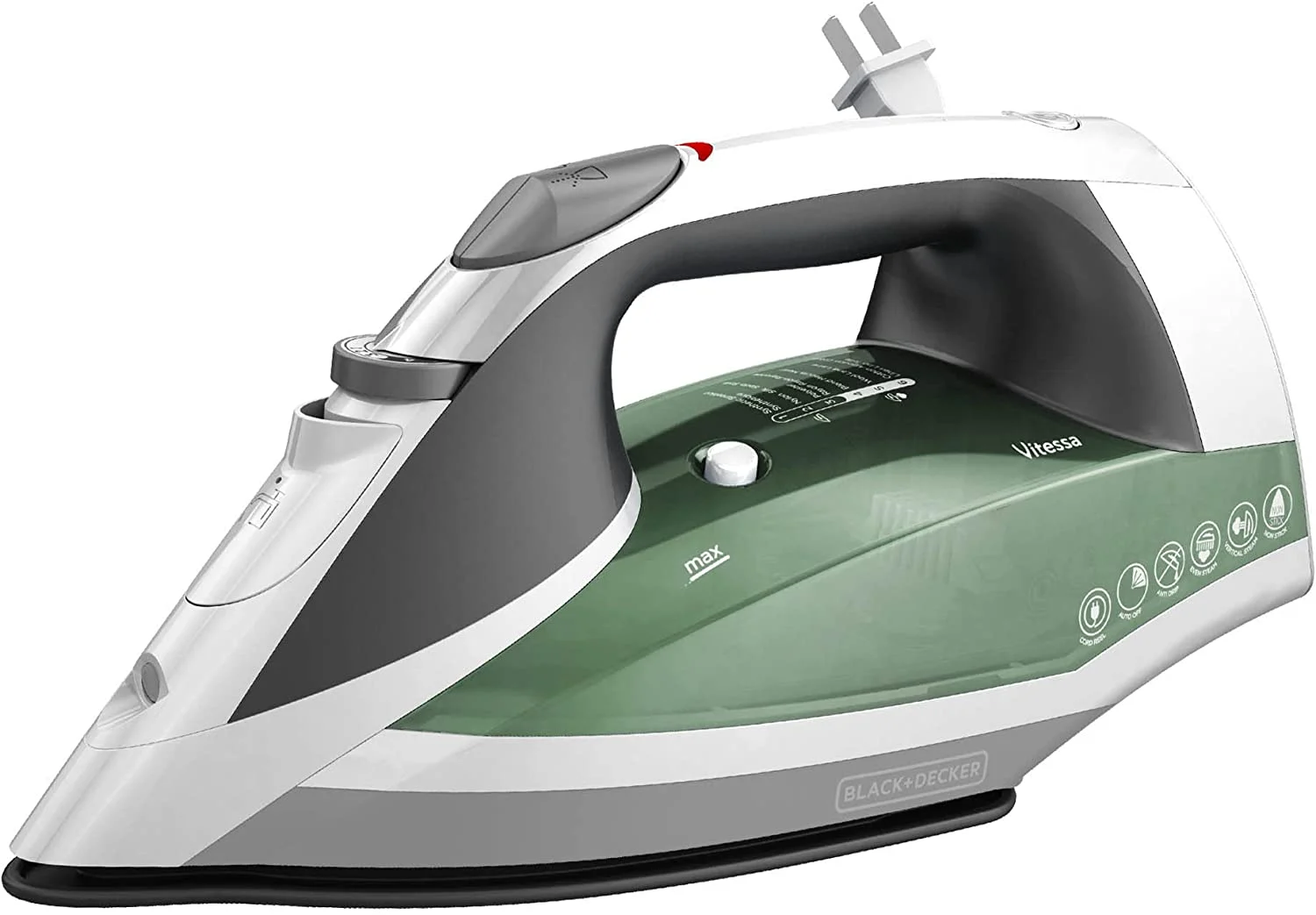 BLACK+DECKER  Vitessa Green-white Auto-steam Iron Automatic Shut-off (1200-Watt)