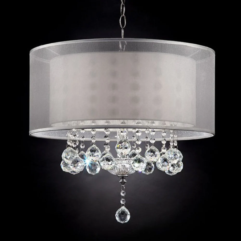 Benzara LILA Traditional Ceiling Lamp Silver Metal