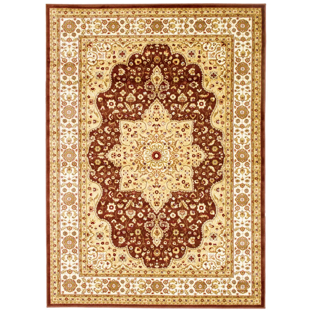 Benzara Altay Contemporary Area Rug, Chocolate