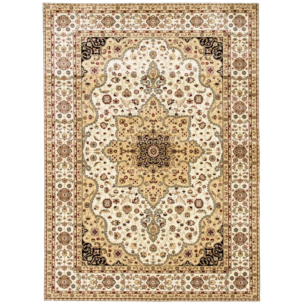 Benzara Altay Contemporary Area Rug, Ivory