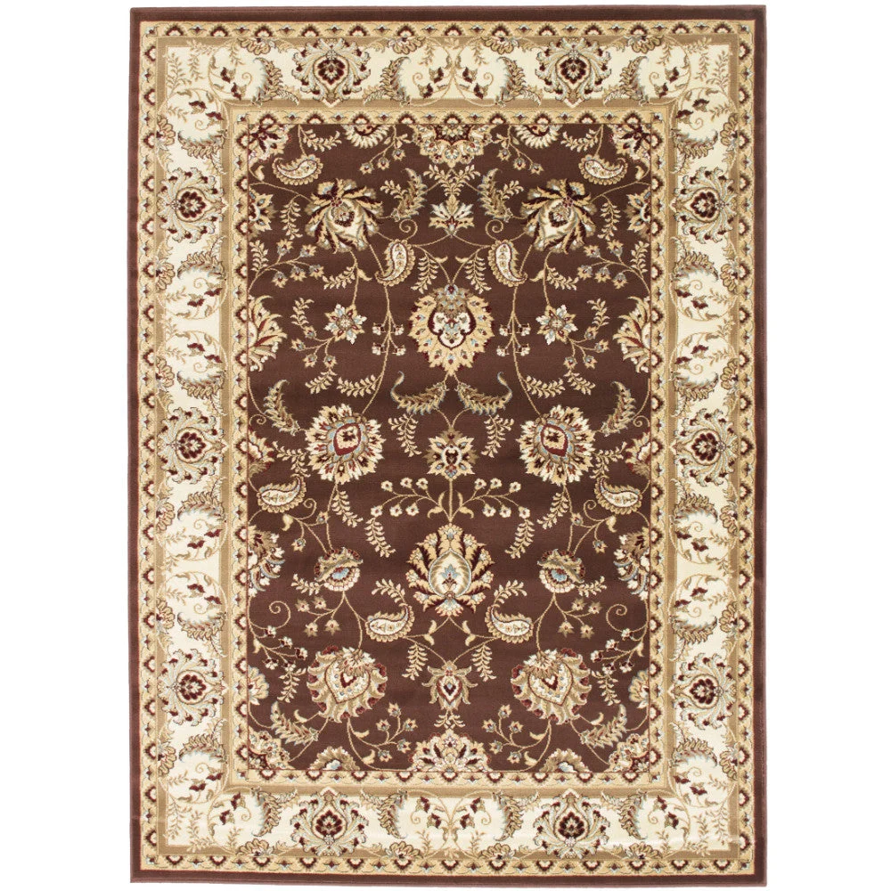 Benzara Altay Contemporary Styke Area Rug, Chocolate