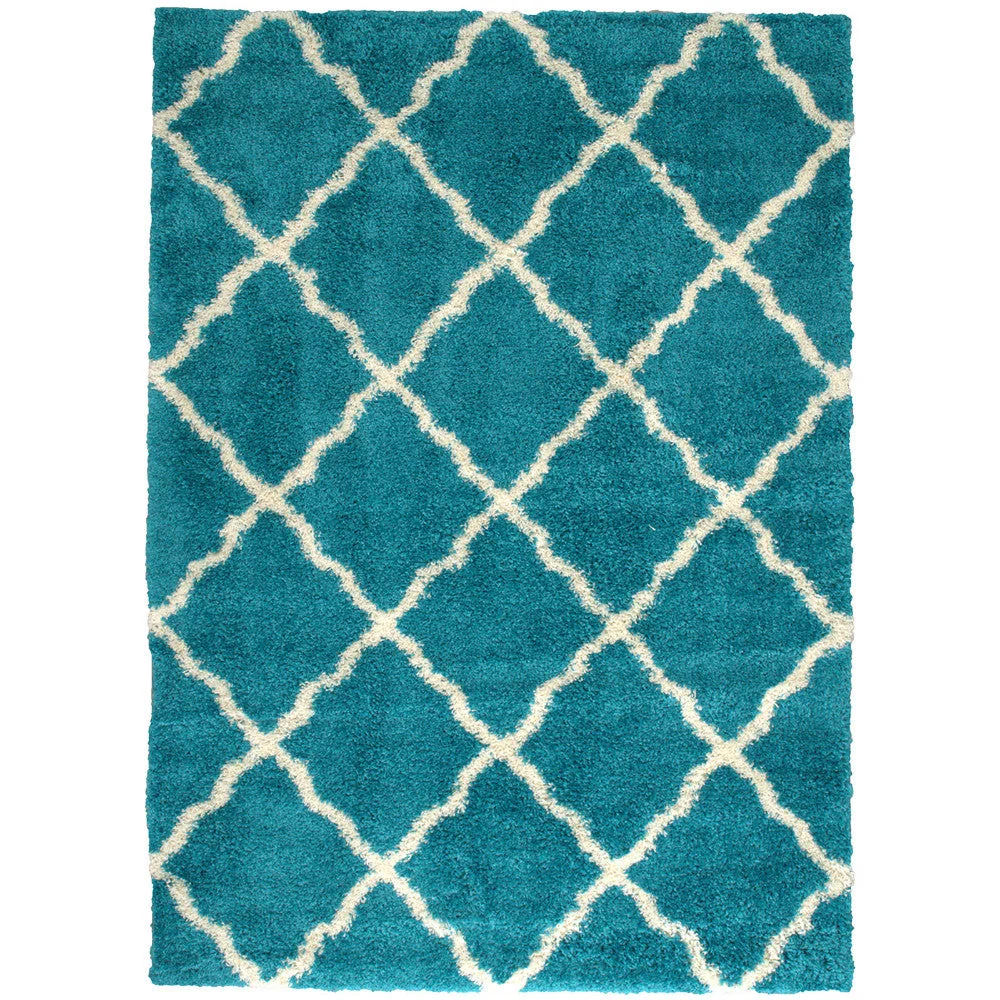 Benzara Zafirah Contemporary Area Rug, Turquoise