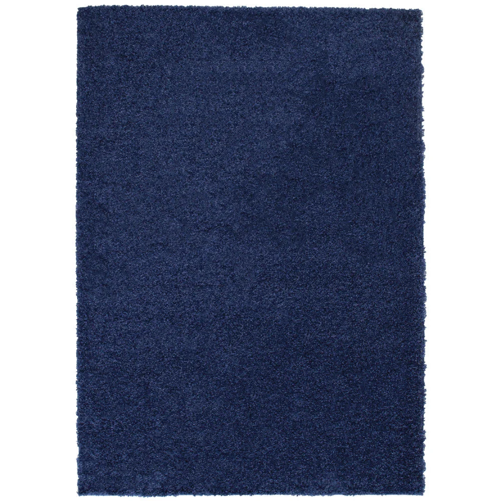 Benzara Zafirah Contemporary Area Rug, Solid Denim