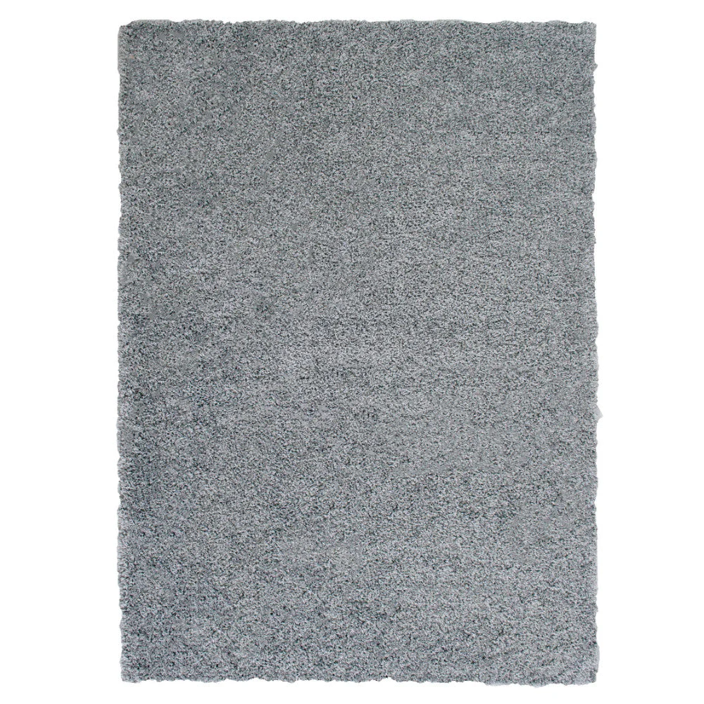 Benzara Zafirah Contemporary Area Rug, Solid Silver