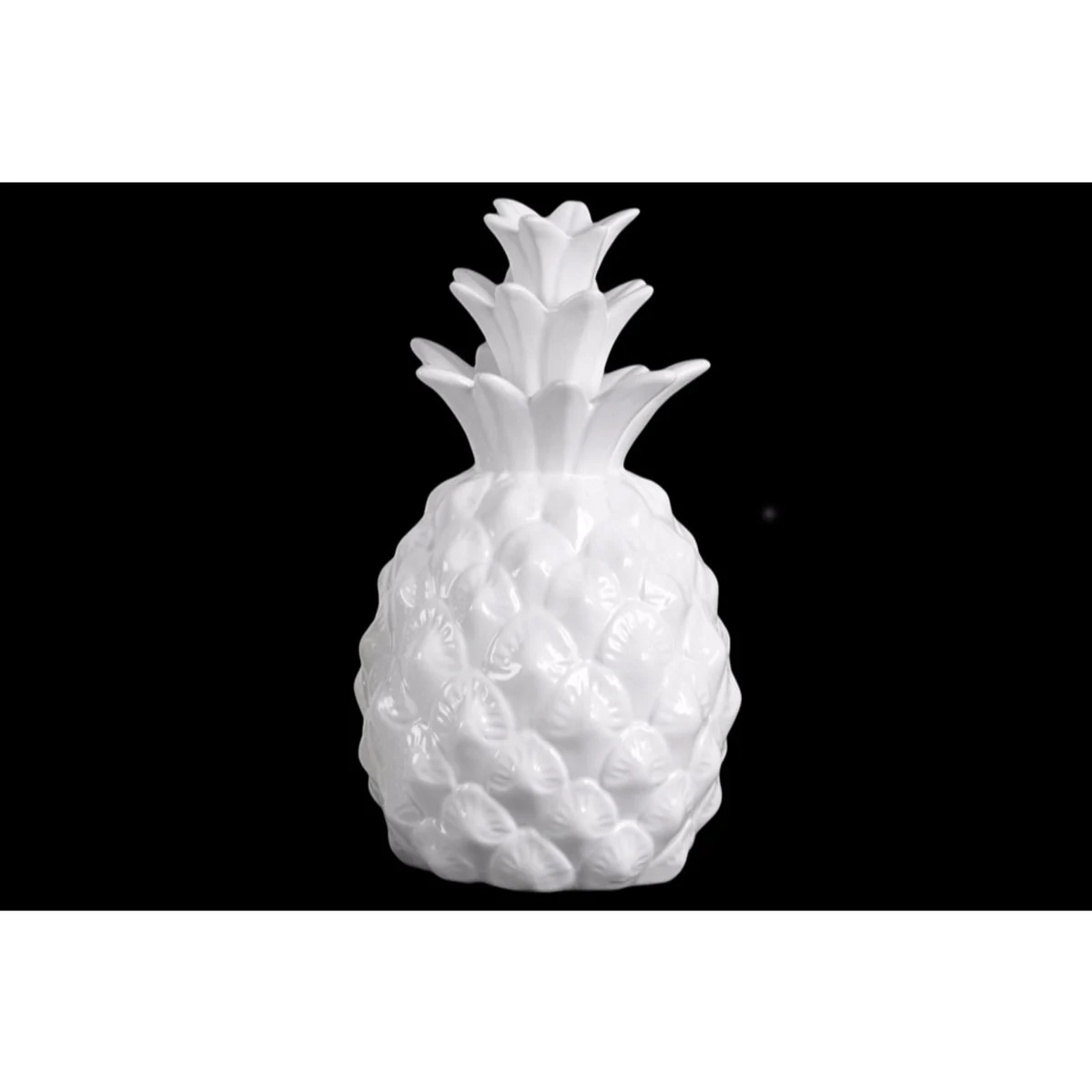 Exquisite Pineapple Figurine White Benzara