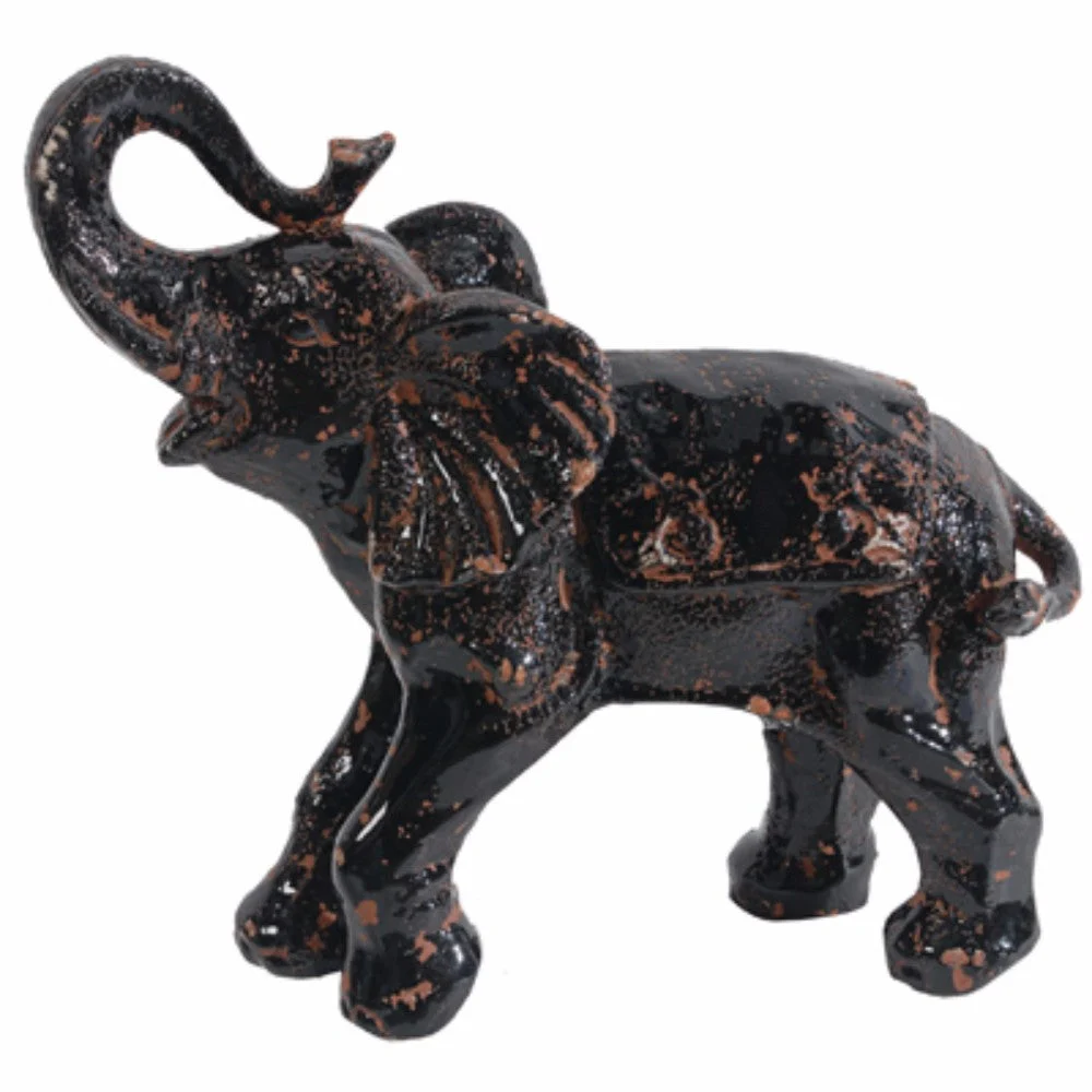 Benzara Distressed Finish Elephant Figurine