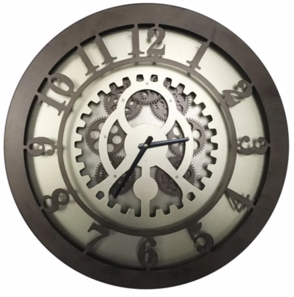 Benzara Dark Brown Gears Wall Clock