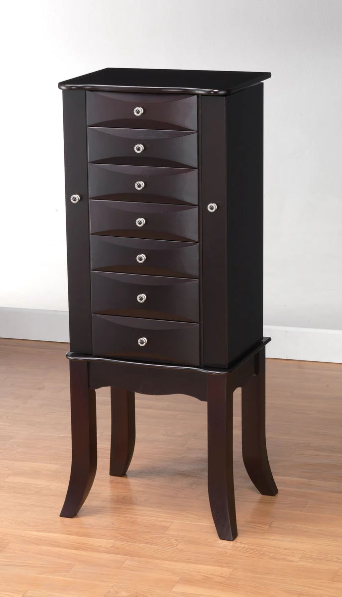 Benzara Teresa Jewelry Armoire, Java (Brown)