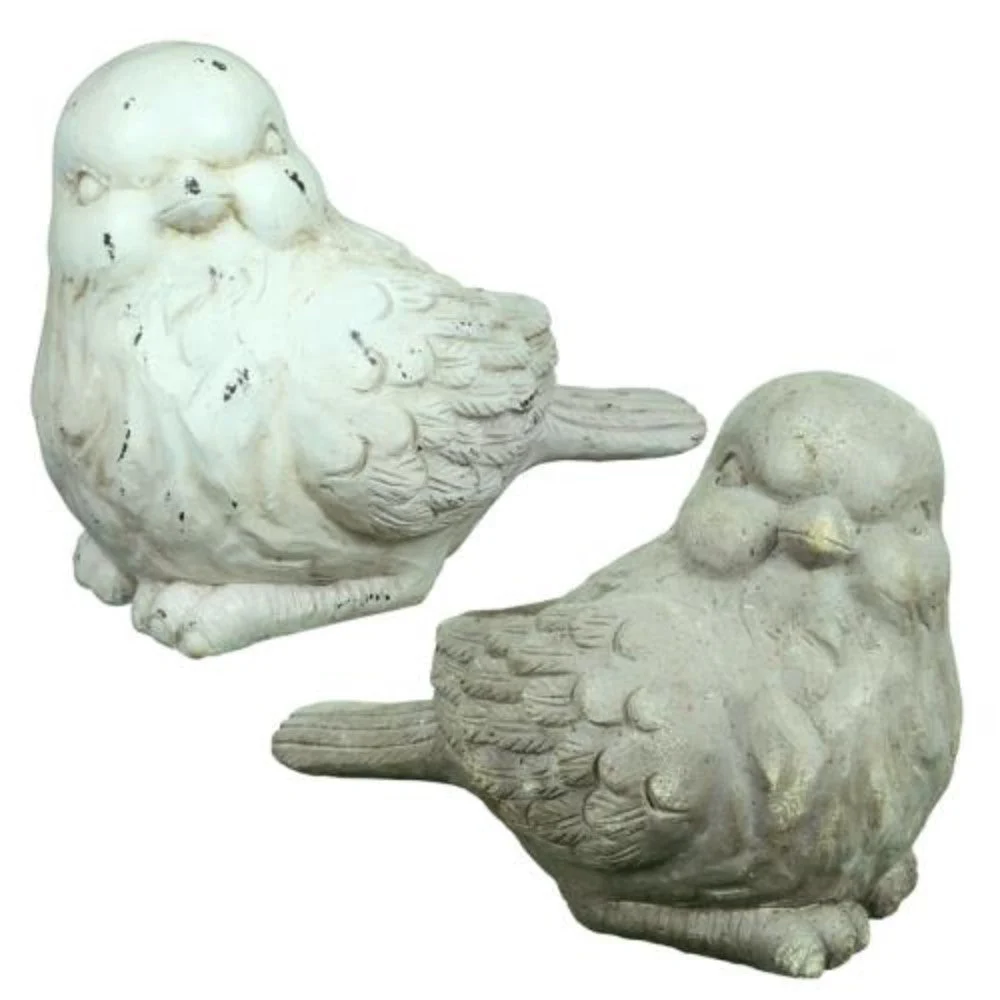 Benzara Cute Garden Bird in Aged and Weathered Look 2 Assorted
