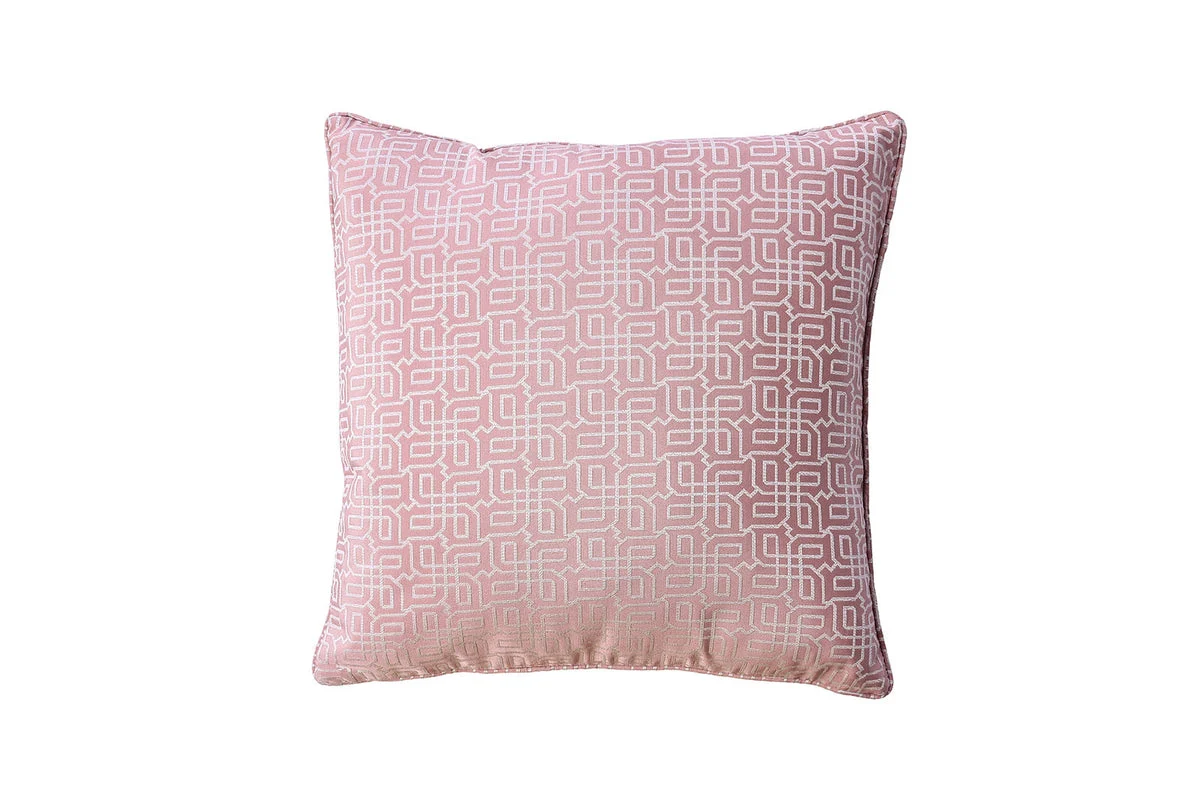 Benzara Contemporary Style Set of 2 Throw Pillows with Intricate Designing, Rose Pink